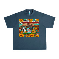 Midnight Navy Easter eggs sunflower gemstone tumbler Easter Day Urban Heavy Tee - Neo Western