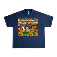 Navy Easter eggs sunflower gemstone tumbler Easter Day Urban Heavy Tee - Neo Western