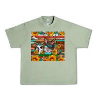 Oil Green Easter eggs sunflower gemstone tumbler Easter Day Urban Heavy Tee - Neo Western
