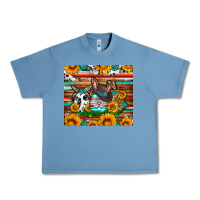 Pebble Blue Easter eggs sunflower gemstone tumbler Easter Day Urban Heavy Tee - Neo Western