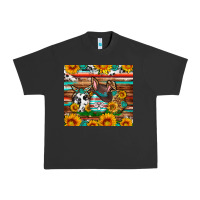 Pigment Black Easter eggs sunflower gemstone tumbler Easter Day Urban Heavy Tee - Neo Western