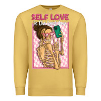 Antique Gold self love is the best love Premium Sweatshirt - MaliasSmallBusiness