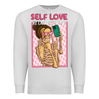 Dove Grey self love is the best love Premium Sweatshirt - MaliasSmallBusiness