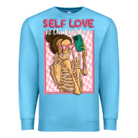 Ocean Blue self love is the best love Premium Sweatshirt - MaliasSmallBusiness