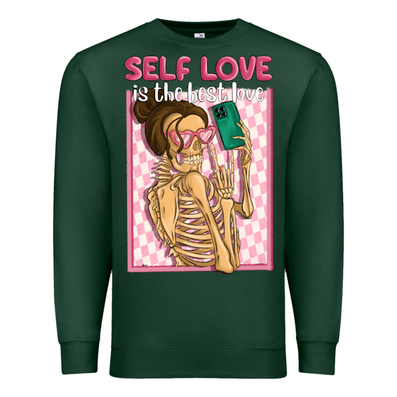 Self Love Is The Best Love Premium Sweatshirt by MaliasSmallBusiness | Teevron