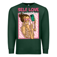 Sports Green self love is the best love Premium Sweatshirt - MaliasSmallBusiness