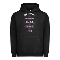 Pigment Black all women are created equal but only the smartest are born in may Urban Hoodie - Bettercallsaul