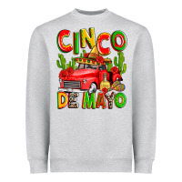 Heather Grey cinco de mayo truck Heavyweight Sweatshirt - Zillion Design Studio