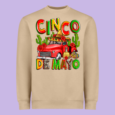 Cinco De Mayo Truck Heavyweight Sweatshirt Designed By Zillion Design Studio
