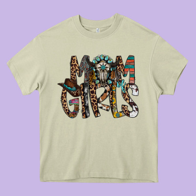 Mom Of Girls Heavy Core Tee Designed By Racoondesign