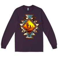 Plum cowhide leopard sunset aztec Long Sleeve Tee - JahusDesignShop