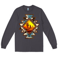 Smoke cowhide leopard sunset aztec Long Sleeve Tee - JahusDesignShop