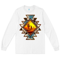 White cowhide leopard sunset aztec Long Sleeve Tee - JahusDesignShop