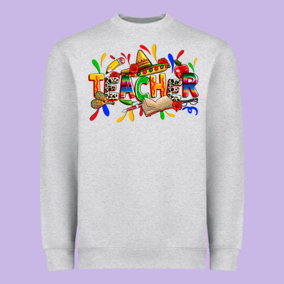 Cinco De Mayo Teacher Heavyweight Sweatshirt Designed By Zillion Design Studio