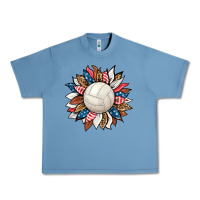Pebble Blue volleyball sunflower Urban Heavy Tee - HRA Design Shop