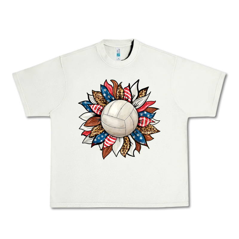 Volleyball Sunflower Urban Heavy Tee by HRA Design Shop | Teevron