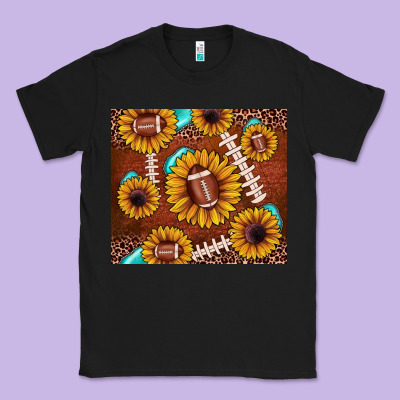 Football Leopard Sunflower Classic Tee Designed By Jahusdesignshop