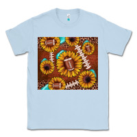 Dusty Blue football leopard sunflower Classic Tee - JahusDesignShop