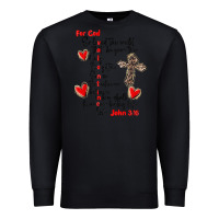 Black for god so loved the world Premium Sweatshirt - MaliasSmallBusiness