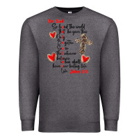 Charcoal Heather for god so loved the world Premium Sweatshirt - MaliasSmallBusiness