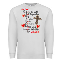 Dove Grey for god so loved the world Premium Sweatshirt - MaliasSmallBusiness