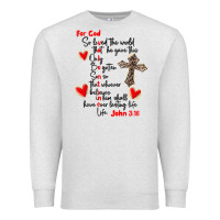 Oatmeal Heather for god so loved the world Premium Sweatshirt - MaliasSmallBusiness