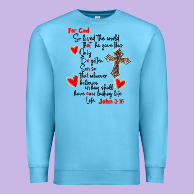 For God So Loved The World Premium Sweatshirt Designed By Maliassmallbusiness