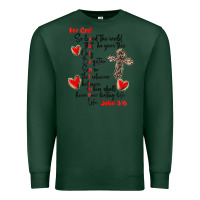 Sports Green for god so loved the world Premium Sweatshirt - MaliasSmallBusiness