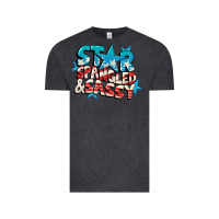 Vintage Black Star spangled and sassy 4th of july Vintage Tee - CowGirlArtShop
