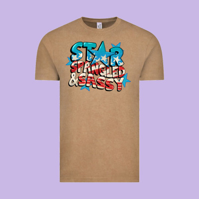 Star Spangled And Sassy 4th Of July Vintage Tee Designed By Cowgirlartshop