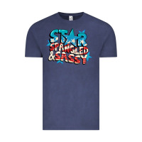 Vintage Denim Star spangled and sassy 4th of july Vintage Tee - CowGirlArtShop