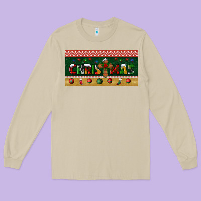 Christmas With Cross License Plate Long Sleeve Tee Designed By Bundleandbundleshop