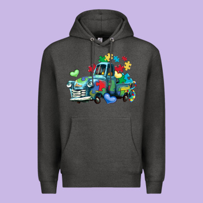 Autism Truck Premium Hoodie Designed By Lillyallendesigns
