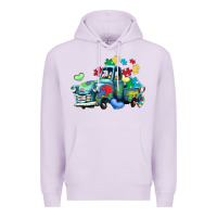 Lilac autism truck Premium Hoodie - LillyAllenDesigns