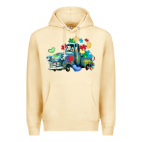 Pina Colada autism truck Premium Hoodie - LillyAllenDesigns