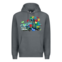 Rock autism truck Premium Hoodie - LillyAllenDesigns