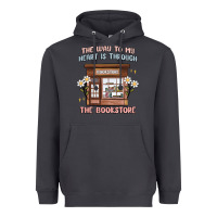 Smoke the way to my heart is through the bookstore Heavyweight Hoodie - MaliasSmallBusiness