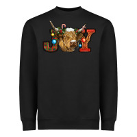 Black christmas joy cow Heavyweight Sweatshirt - RanaPortraitStore
