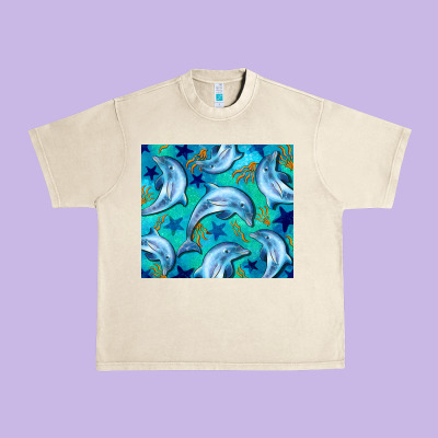 Dolphin Tumbler Urban Heavy Tee Designed By Barkaloodesign