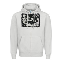 Dove Grey cowhide background Zipper Hoodie - AdoDesignShop