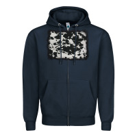 Navy cowhide background Zipper Hoodie - AdoDesignShop