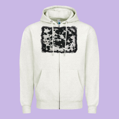 Cowhide Background Zipper Hoodie Designed By Adodesignshop