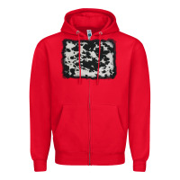 Red cowhide background Zipper Hoodie - AdoDesignShop