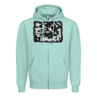 Seafoam cowhide background Zipper Hoodie - AdoDesignShop