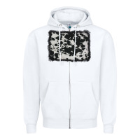 White cowhide background Zipper Hoodie - AdoDesignShop