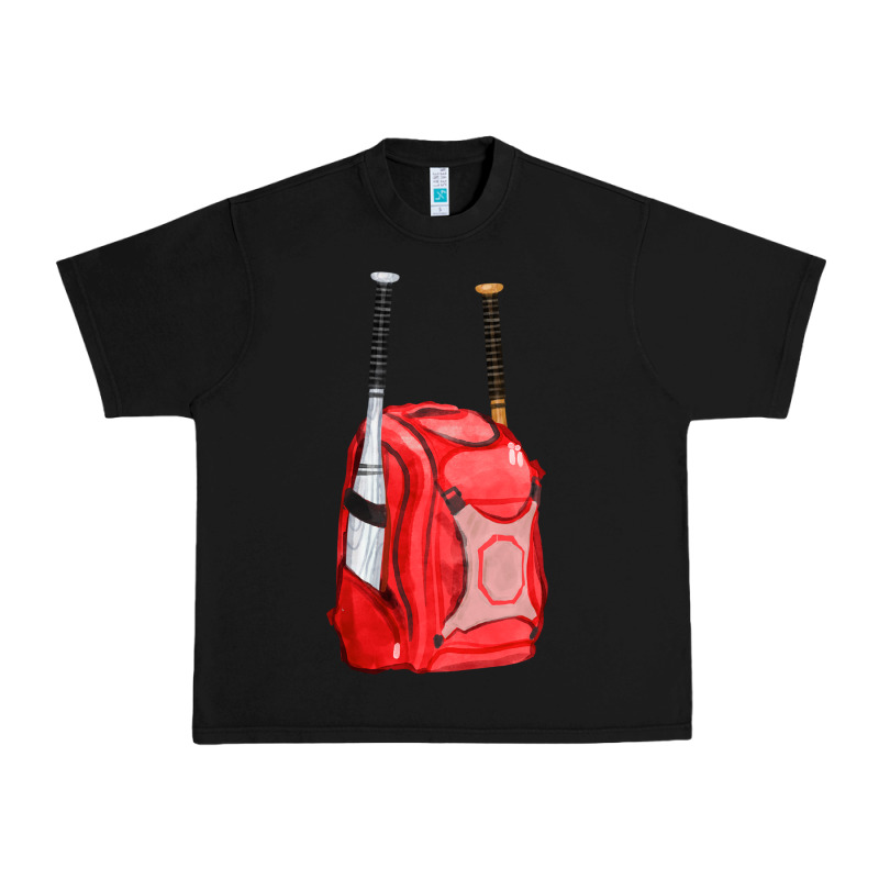 Red Bat Backpack Fa Element Urban Heavy Tee by FaDigitalArtStudio | Teevron