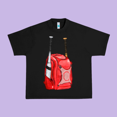 Red Bat Backpack Fa Element Urban Heavy Tee Designed By Fadigitalartstudio