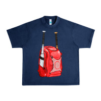 Navy red bat backpack fa element Urban Heavy Tee - FaDigitalArtStudio