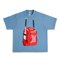 Pebble Blue red bat backpack fa element Urban Heavy Tee - FaDigitalArtStudio