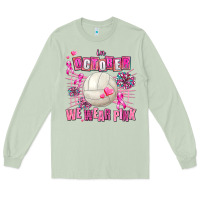 Matcha in october we wear pink volleyball Long Sleeve Tee - AdoDesignShop